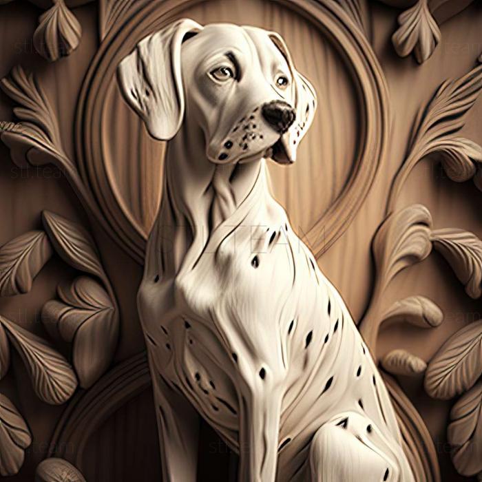 3D model Dalmatian dog (STL)